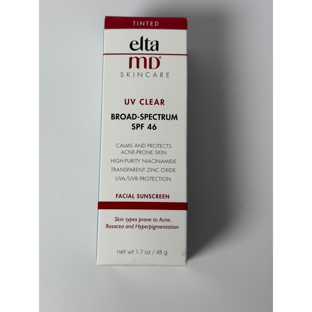 EltaMD UV Clear Tinted Broad Spectrum SPF 46 Facial Sunscreen 1.7 oz New Box